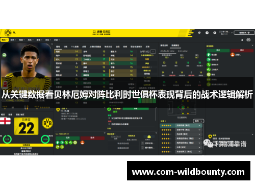 从关键数据看贝林厄姆对阵比利时世俱杯表现背后的战术逻辑解析